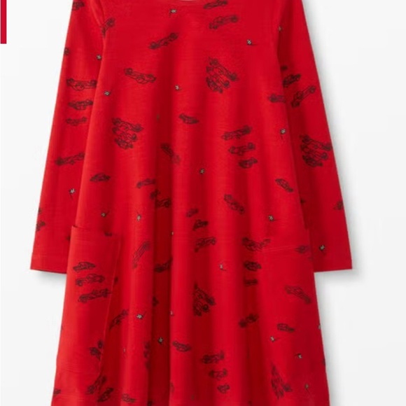 Hanna Andersson Red Race Car Swing Dress Sz 110/ 5 - Picture 7 of 7